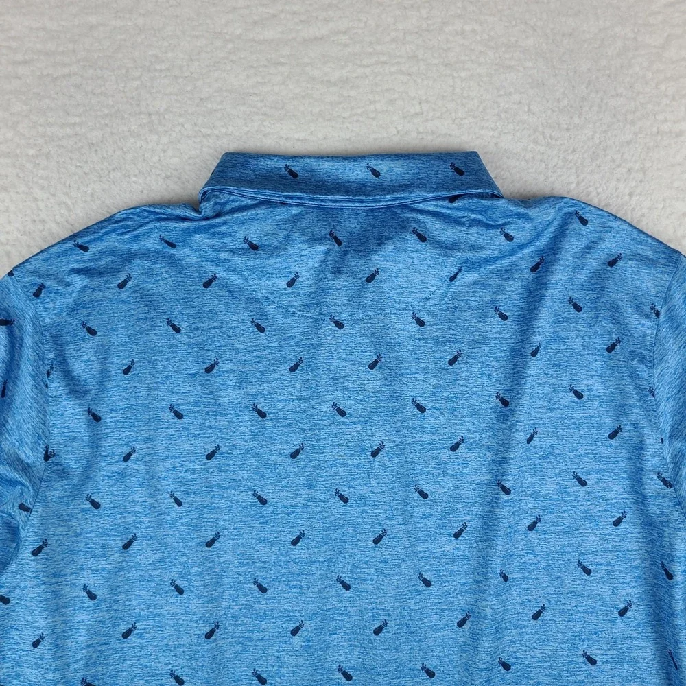 Walter Hagen Polo Shirt Mens 2XL XXL Blue Performance Majors 11 Golf